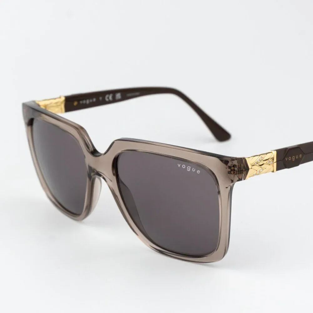SALE! Vogue Women Sunglasses Transparent Brown Square VO5476SB 29407N54 NEW